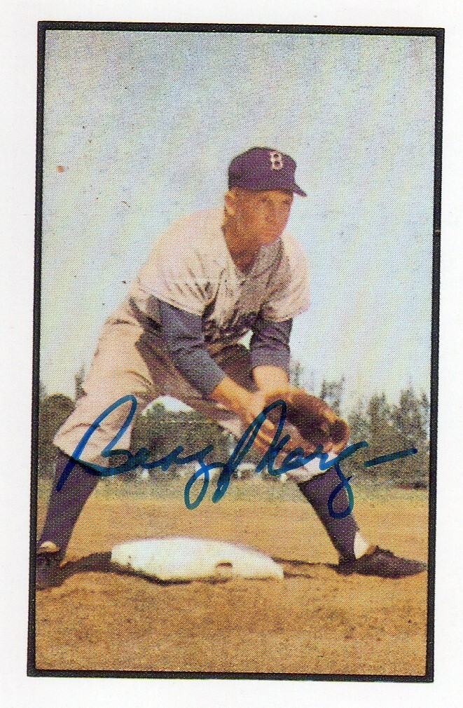 BOBBY MORGAN Signed 1983 Bowman Baseball 1953 Reprint Card #131 – Autograph Auto