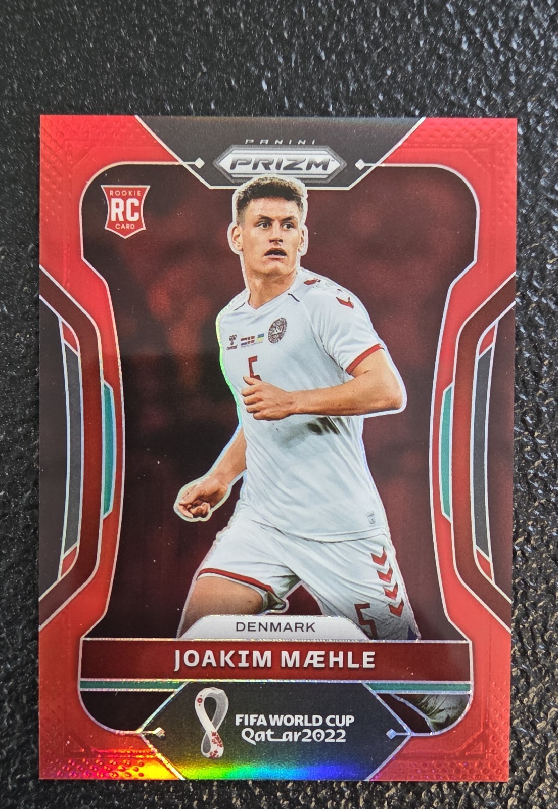 2022 Panini Prizm World Cup Qatar – Joakim Maehle #70 Red Prizm /399 Denmark