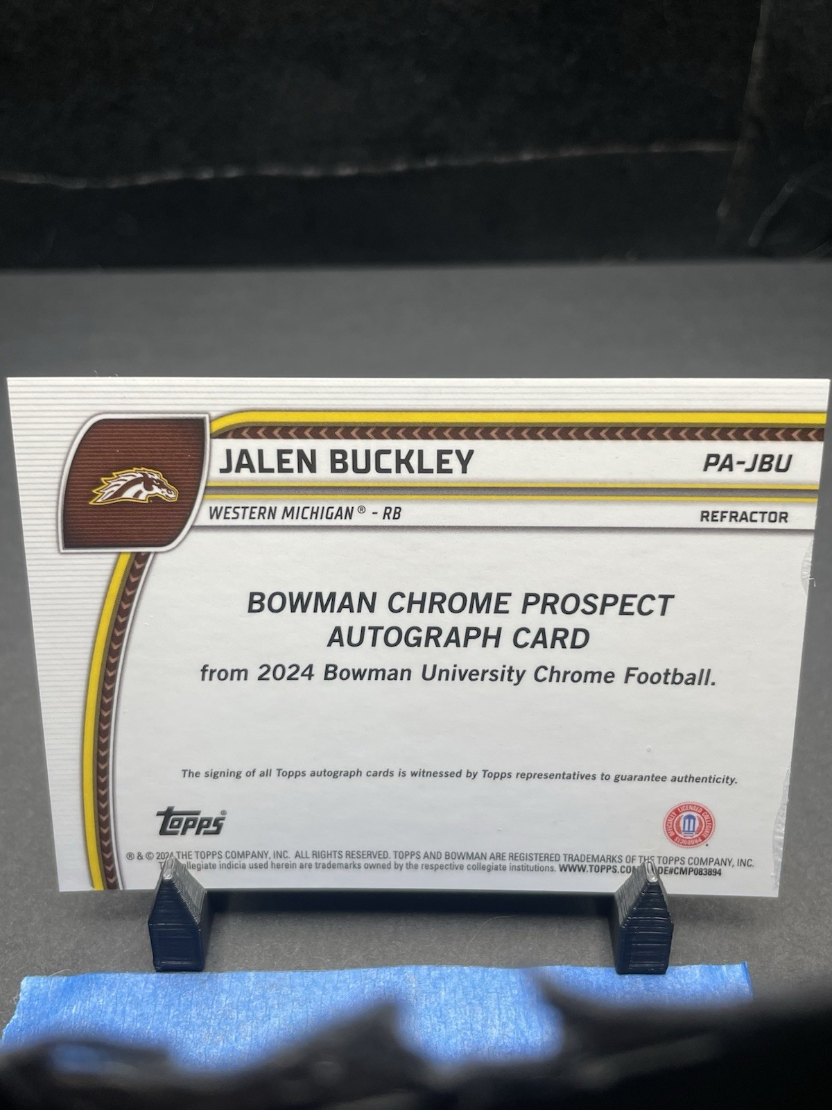 2024 Bowman Chrome Jalen Buckley Refractor Auto /299 #PA-JBU RC