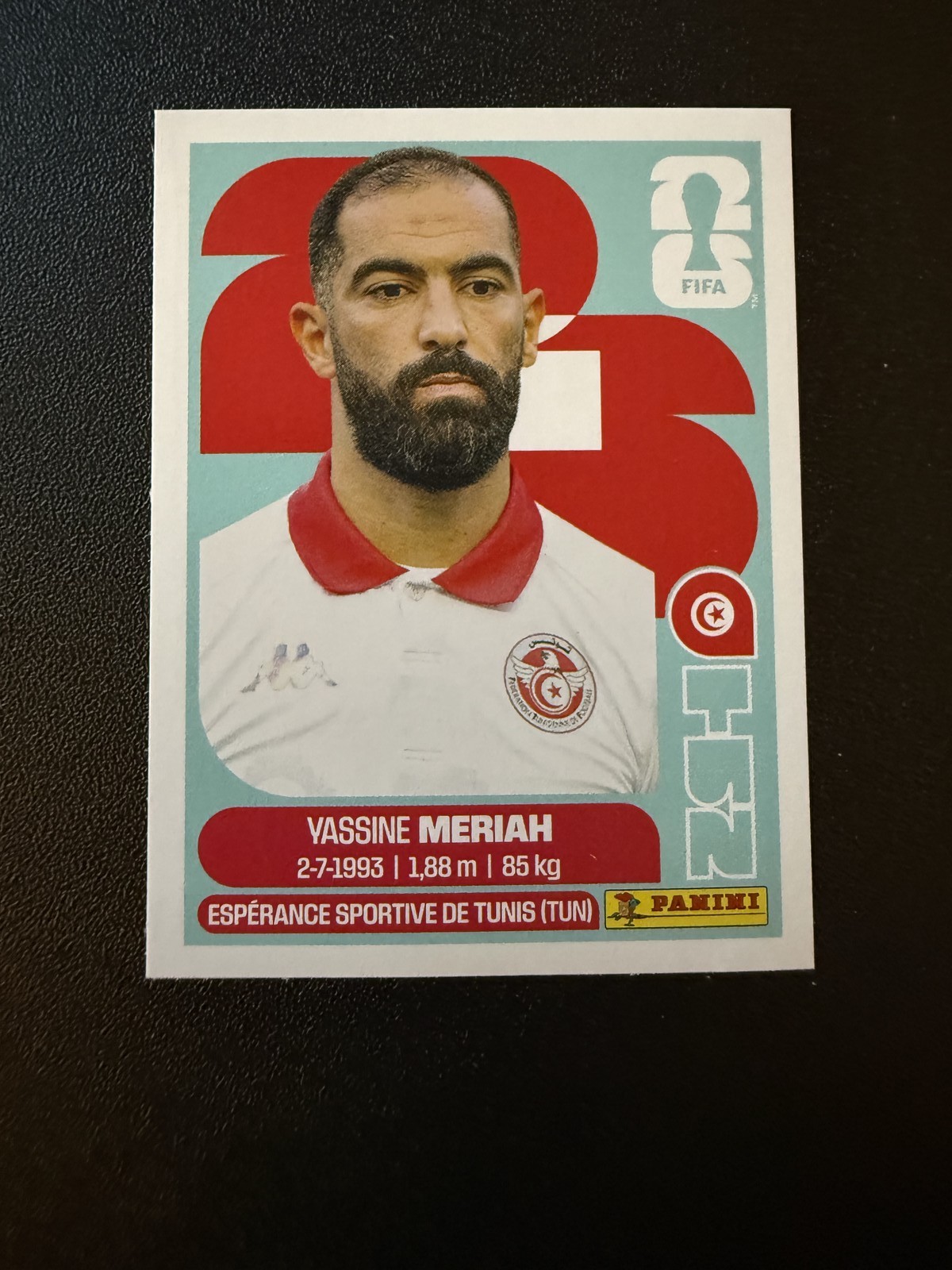 2026 Panini FIFA World Cup Stickers #TUN6 Yassine Meriah