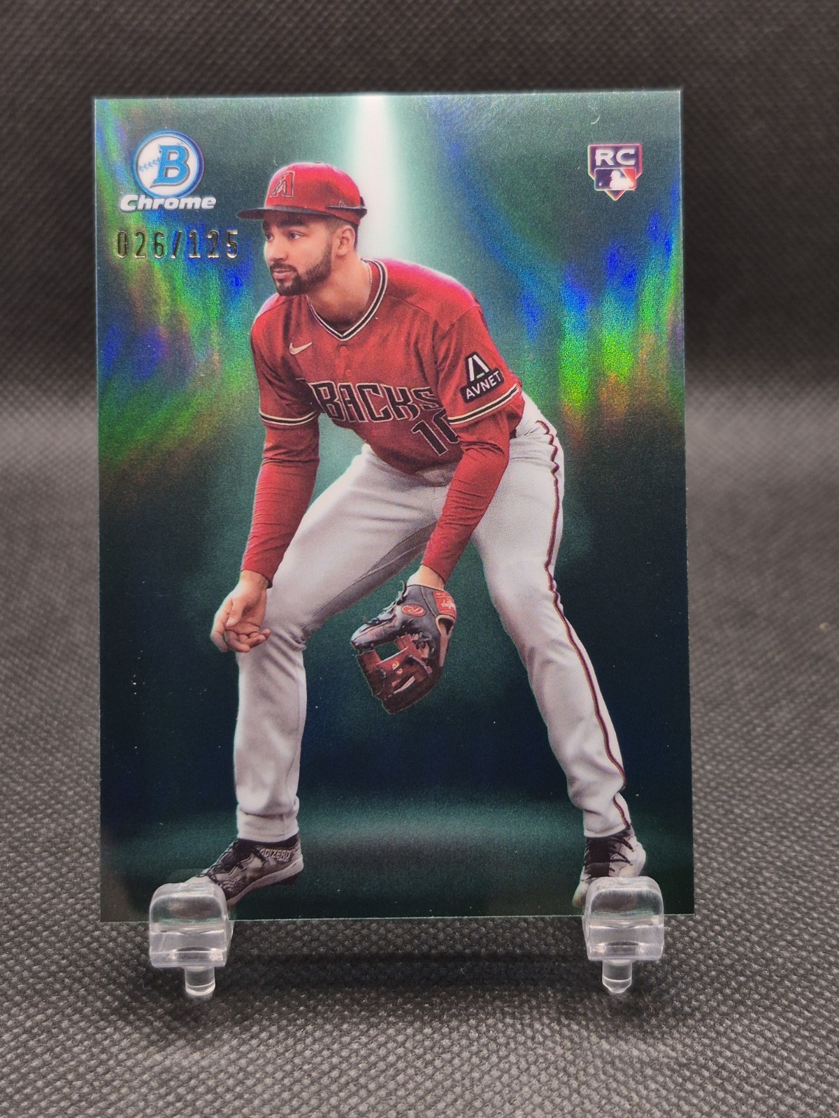 *See Pictures* Jordan Lawlar 2024 Bowman Chrome Spotlight Aqua Refractor /125 SP