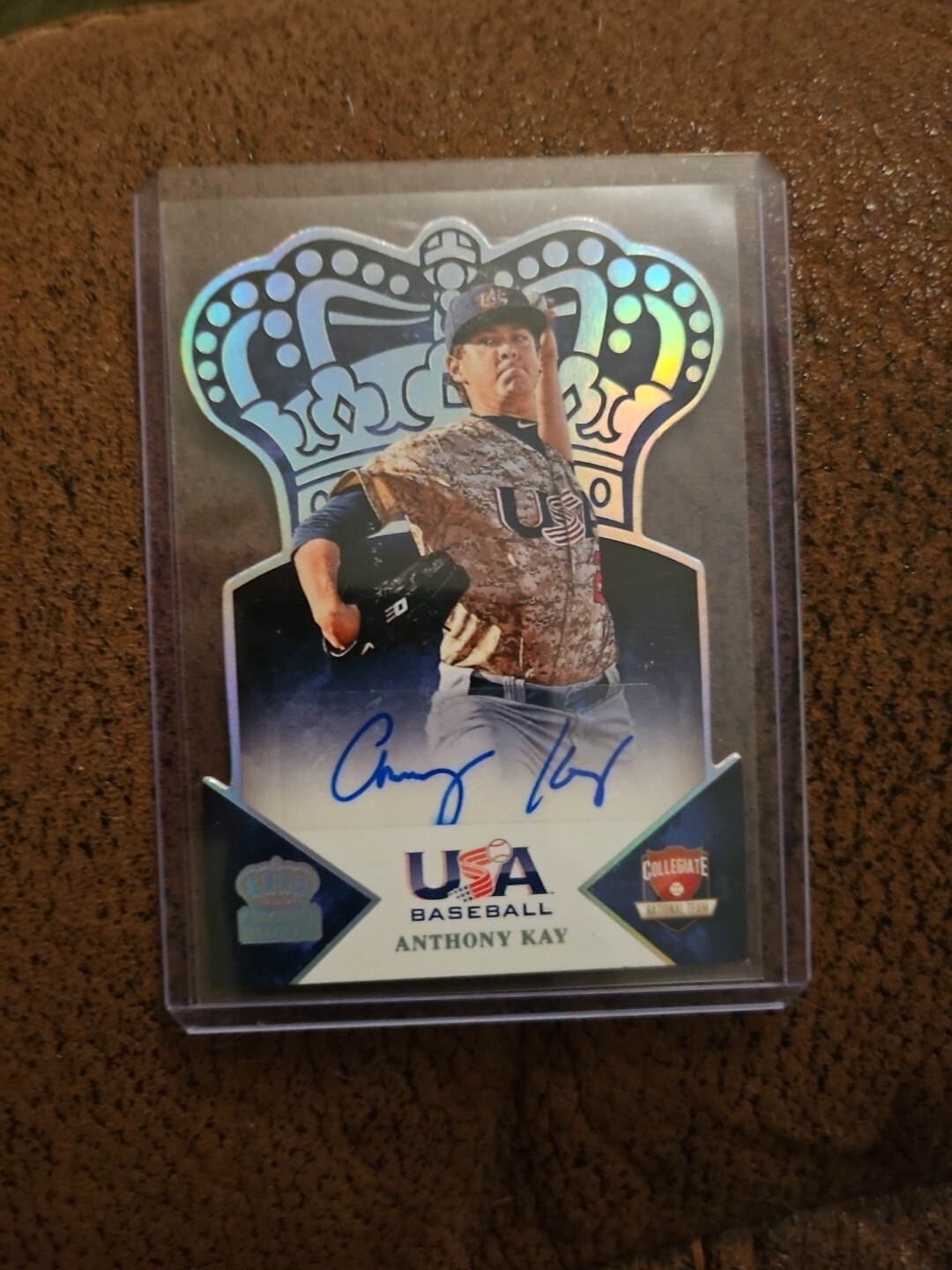 2015 PANINI USA BASEBALL CROWN ROYALE ANTHONY KAY AUTOGRAPH #/99 METS YOKOHAMA