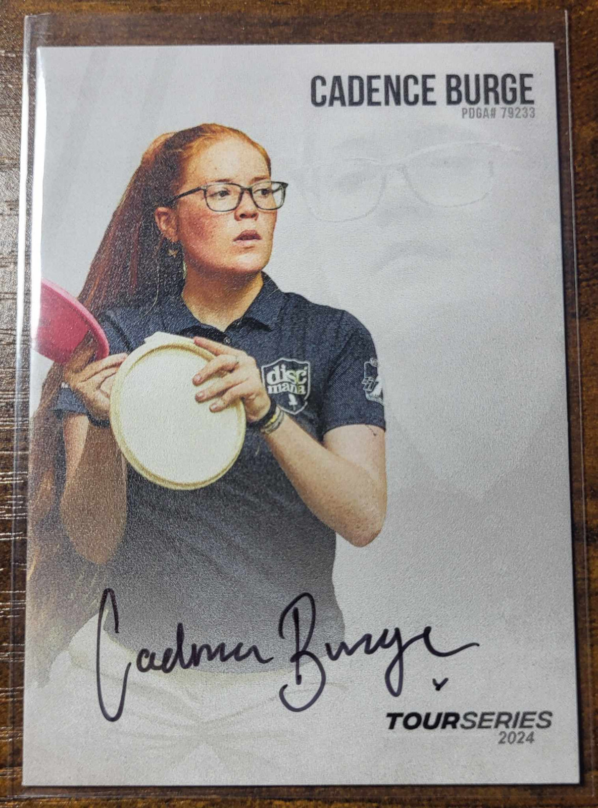 2024 Tour Brixton Disc Golf Cadence Burge PDGA DGPT Autographed Signed Card