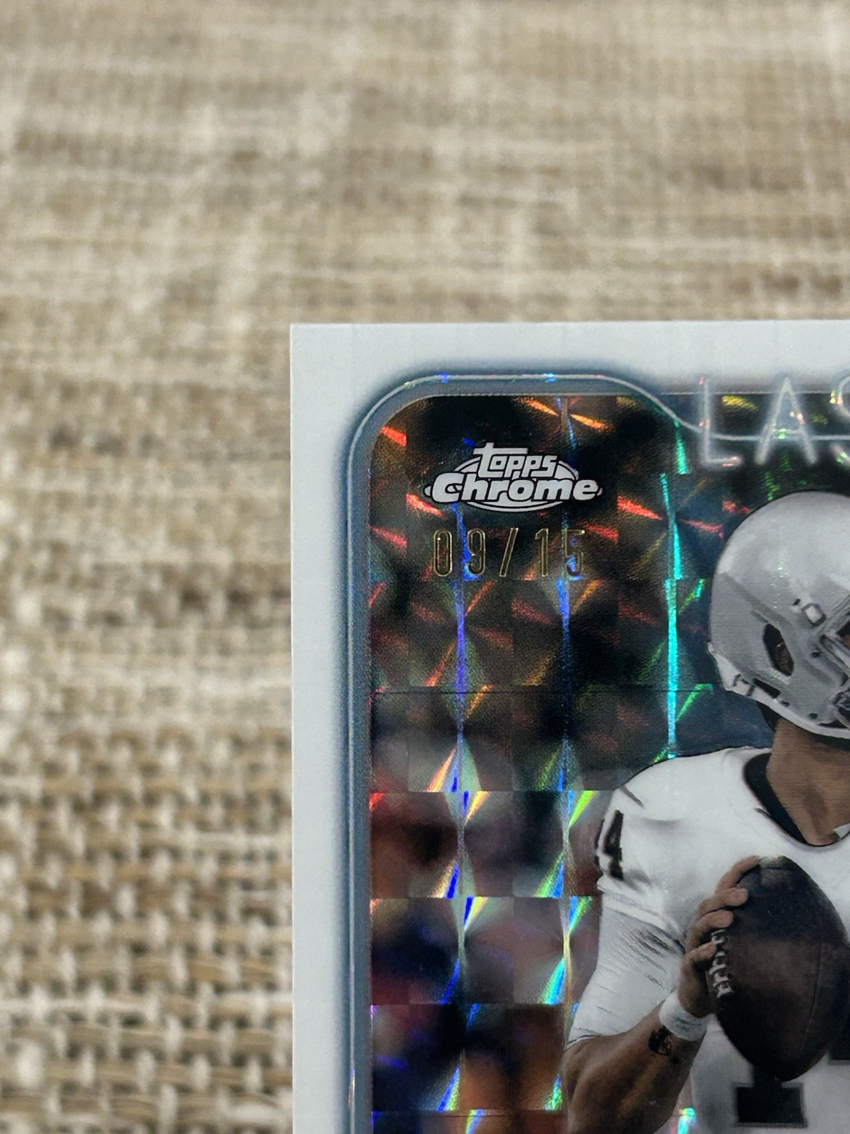 2024 Topps Chrome CARTER BRADLEY White Geometric RARE RAIDERS ROOKIE RC /15 📈