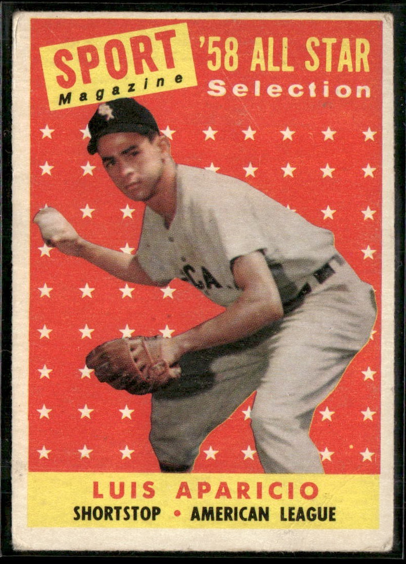 1958 Topps #483 Luis Aparicio Sport Magazine All Star