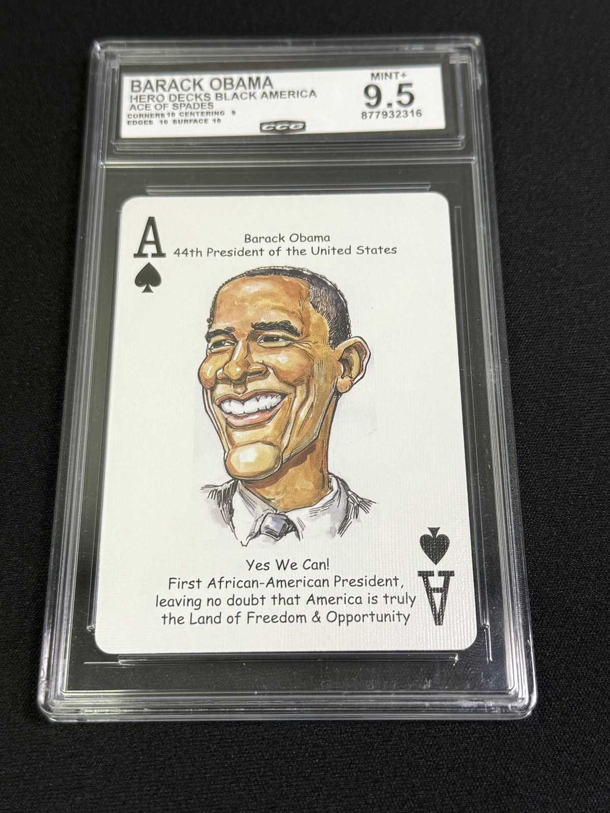 Barack Obama Hero Decks Black America CCG 9.5