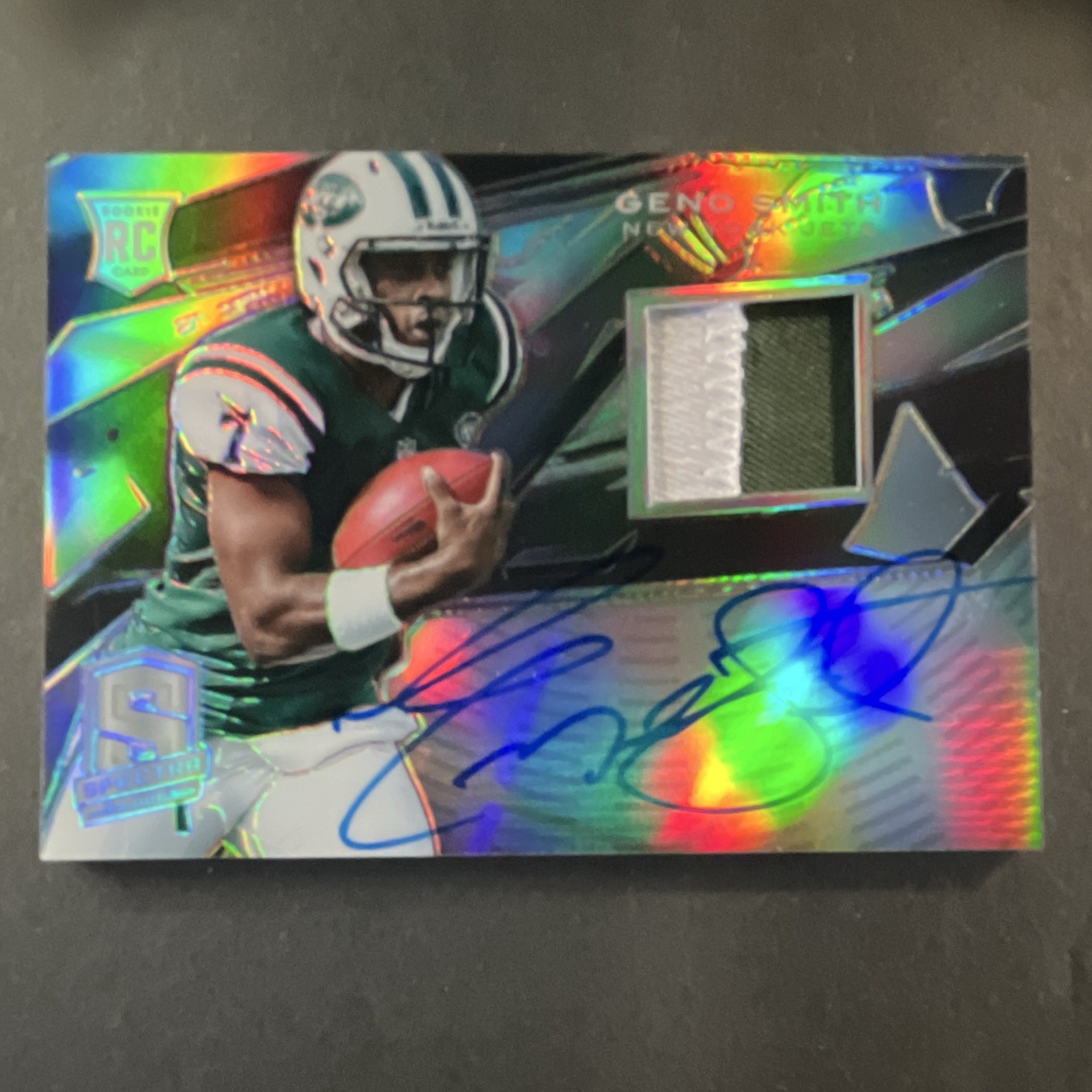 2013 Panini Spectra Geno Smith RC Auto Patch /99 #211 New York Jets