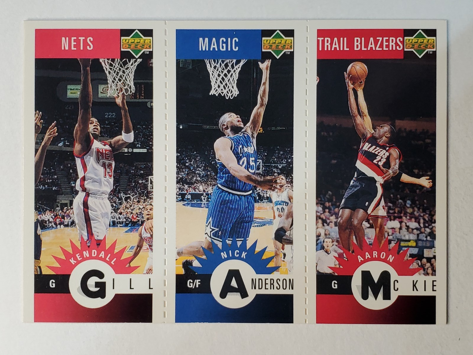 1996-97 Collector’s Choice Mini-Cards M67 Kendall Gill/Nick Anderson/Aaron McKie