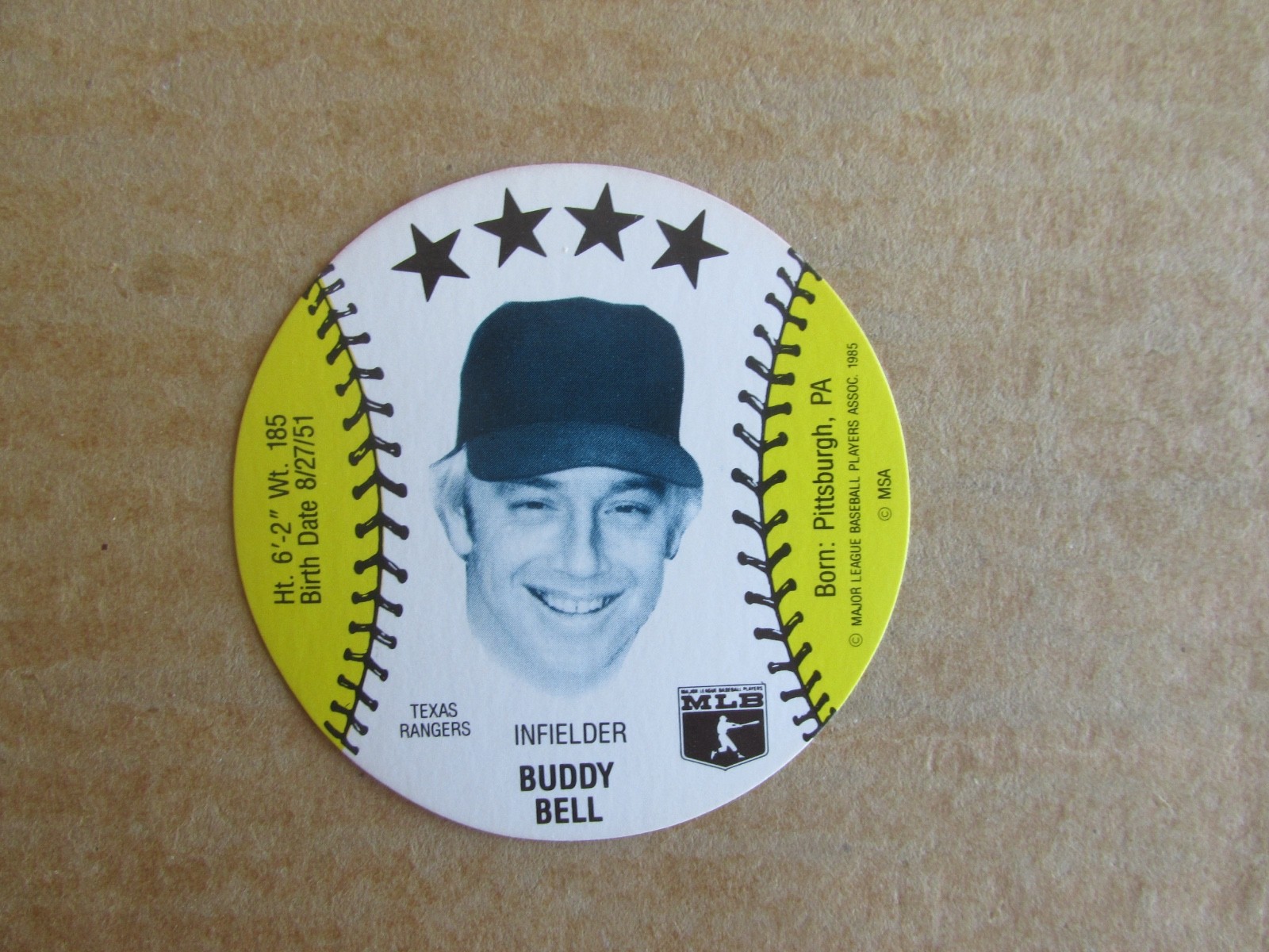 1985 MSA SUBWAY BASEBALL DISCS BLANK BACKS SINGLES COMPLETE YOUR SET PICK CHOOSE