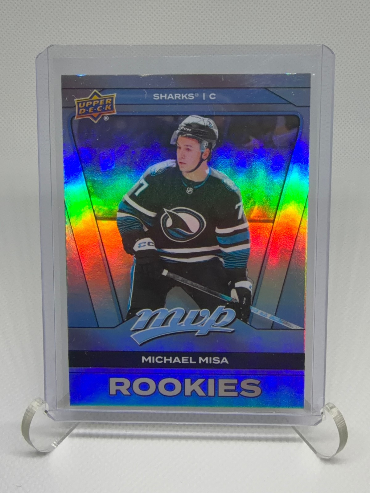 Michael Misa 2025-26 Upper Deck MVP Silver Collection Rookies San Jose Sharks