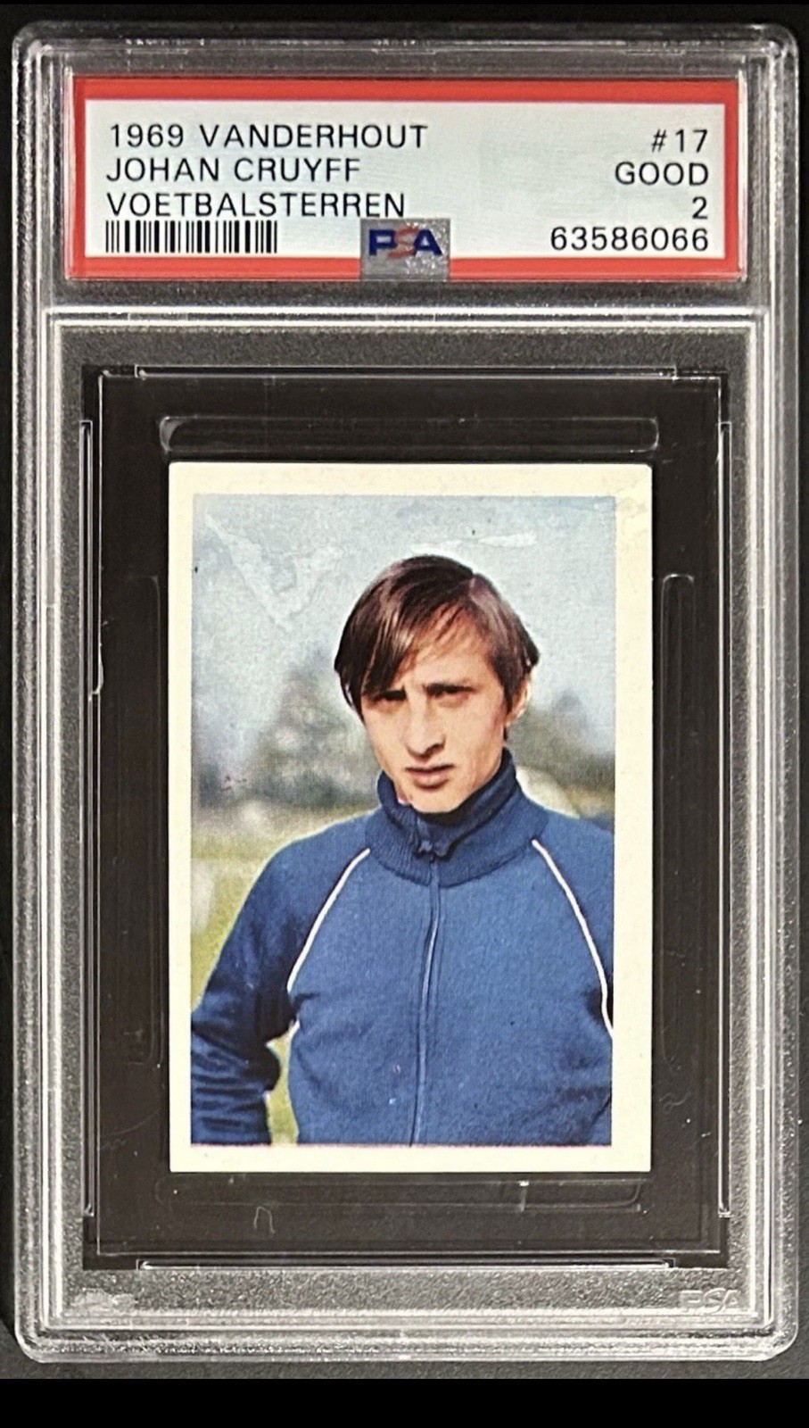 1969 Vanderhout #17 Johan Cruyff Voetbalsterren RC Rookie PSA 2 PWCC A *6066