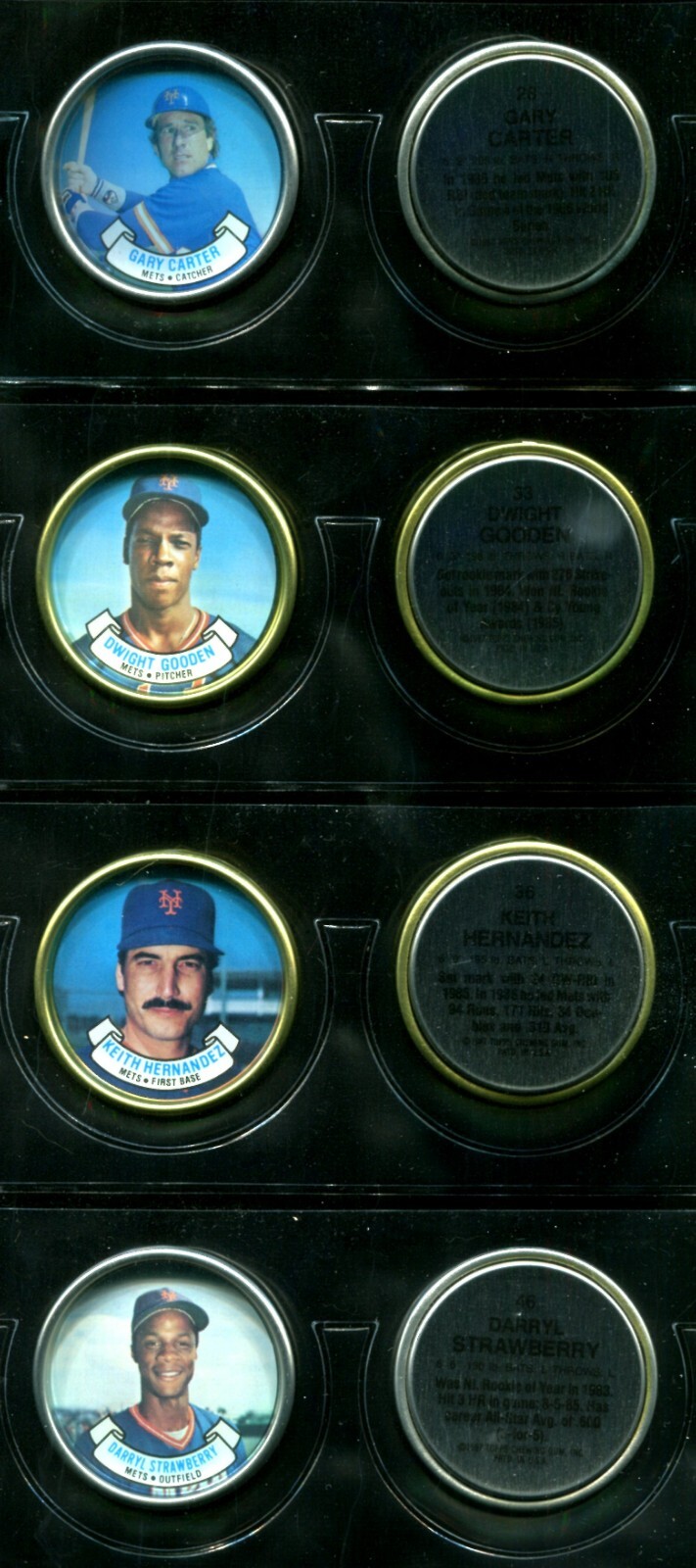 1987 Topps Coins NEW YORK METS GARY CARTER GOODEN HERNANDEZ STRAWBERRY 26 Count
