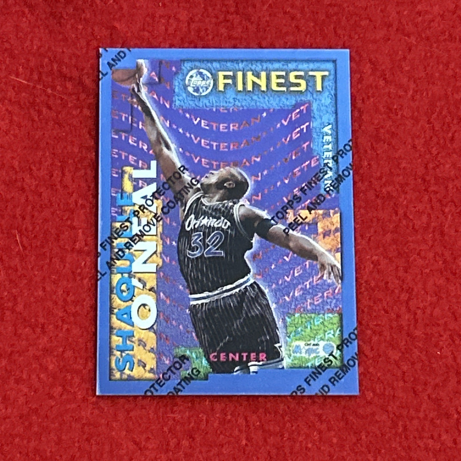 1995-96 Topps Finest – Rookie/Veteran Shaquille O’Neal, David Vaughn #RV-25 (RC)