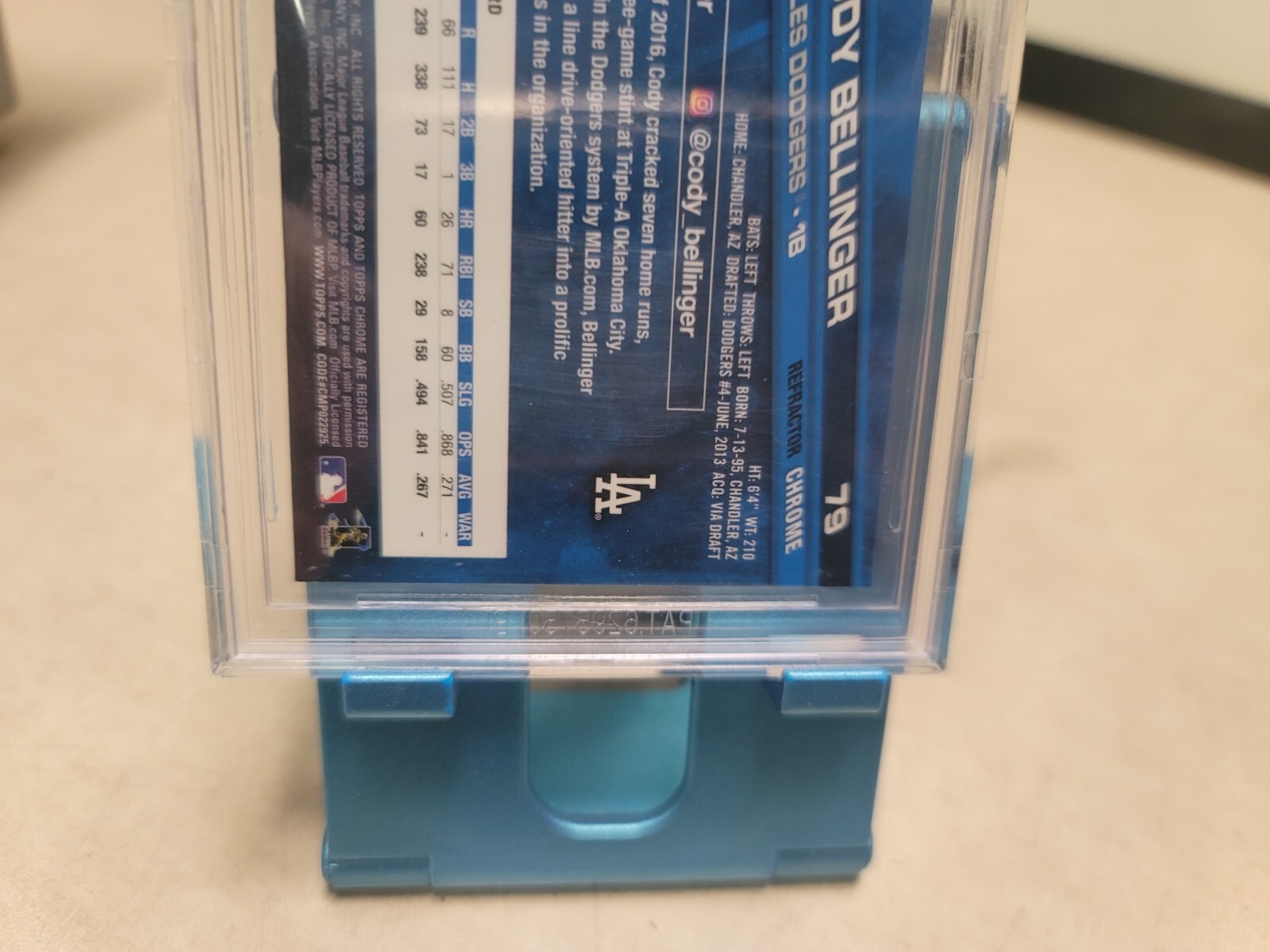 2017 TOPPS CHROME RC SEPIA REFRACTOR TRUE BGS 9.5 CODY BELLINGER T7006