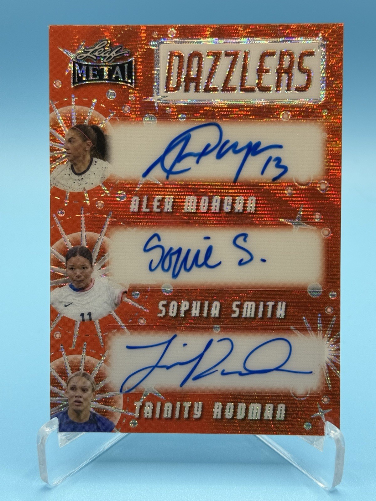 2024 Leaf Metal Women of Sport Alex Morgan Trinity Rodman Sophia Smith #1/1 (AU)