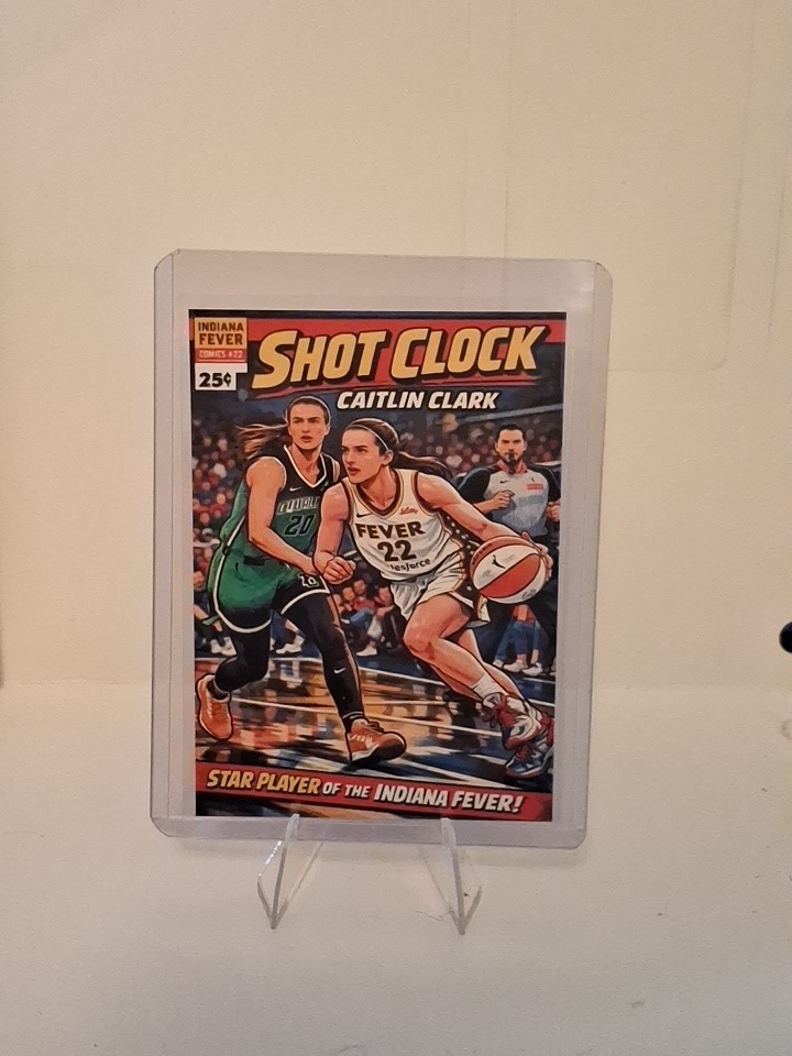 MCC Comics Caitlin Clark Shot Clock Novelty Fan Art Card