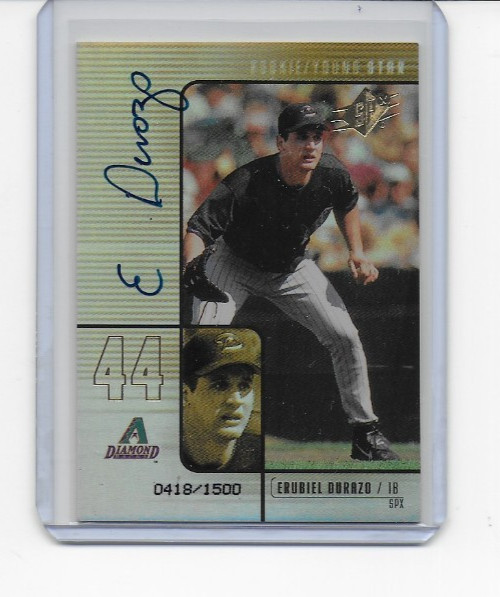 2000 SPx ERUBIEL DURAZO Auto AUTOGAPH 0418/1500 Arizona Diamondbacks