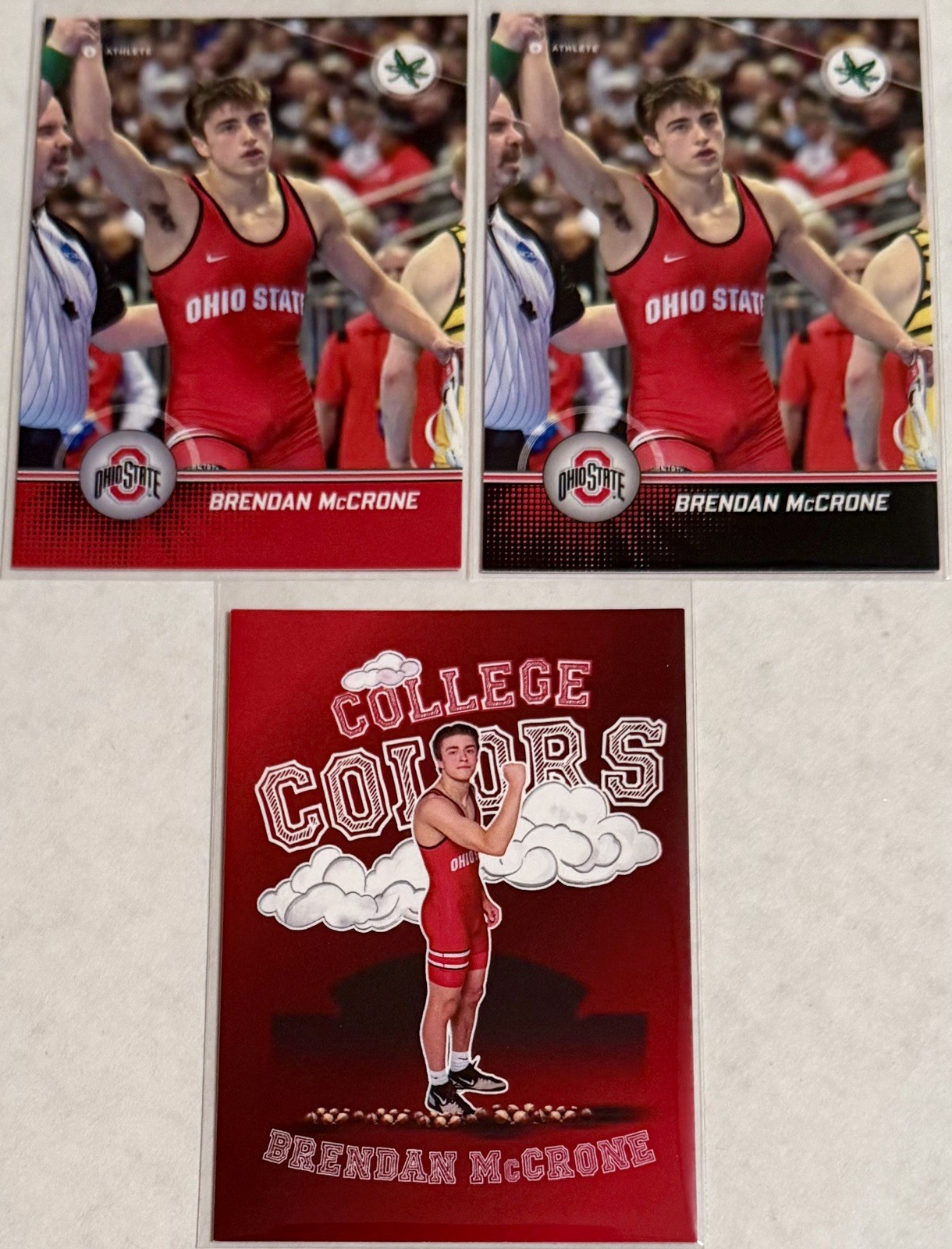Brendan McCrone 2024 Onit Base/Par/College Colors Ohio State Buckeyes Wrestling