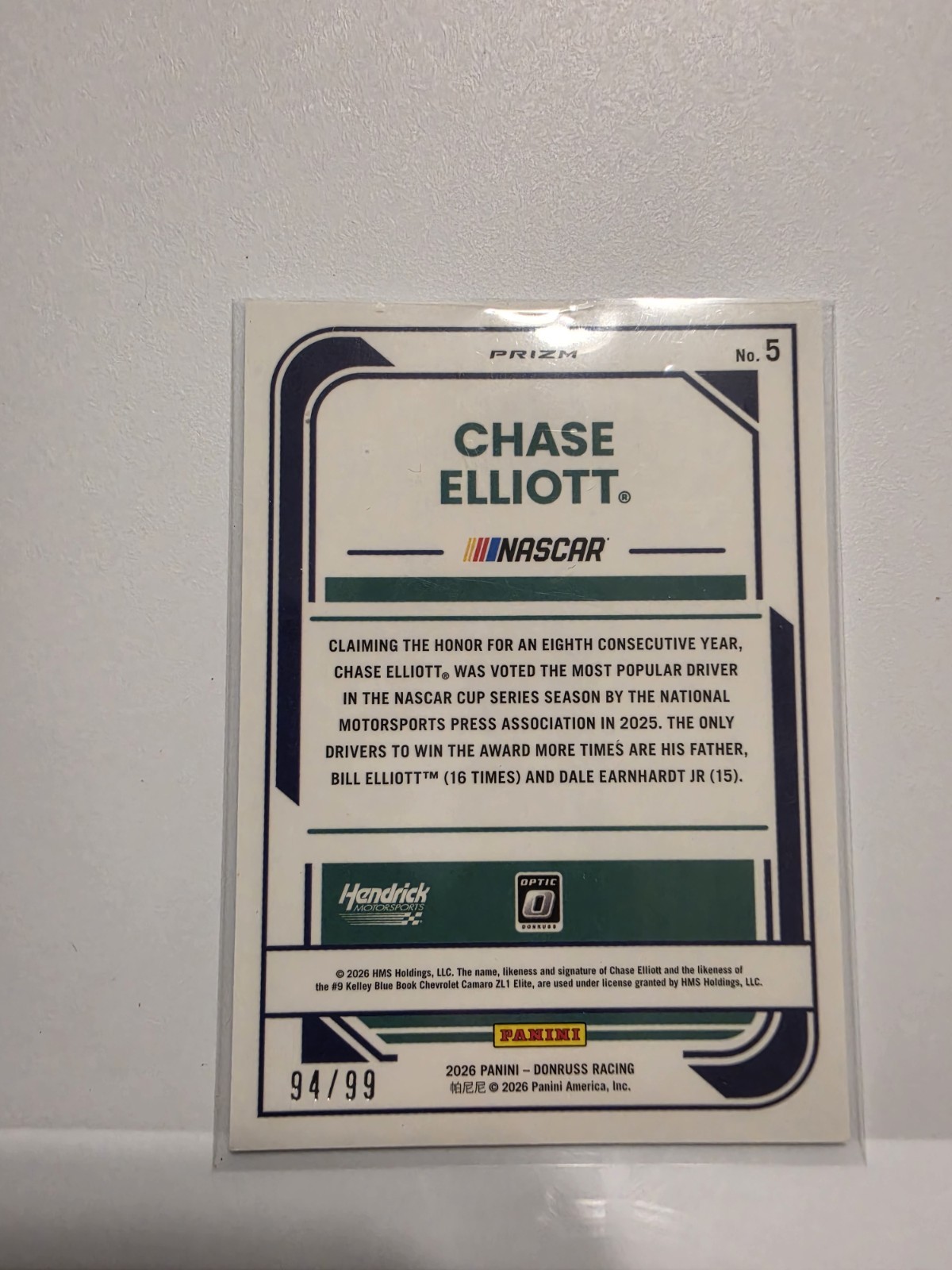 Chase Elliott Blue Optic 94/99