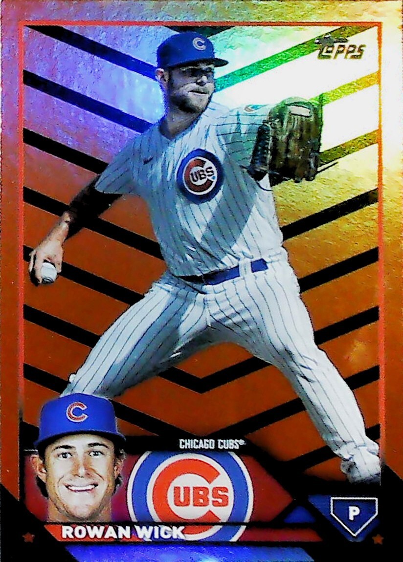 2023 Topps Update ORANGE FOIL SP US170 ROWAN WICK CHICAGO CUBS