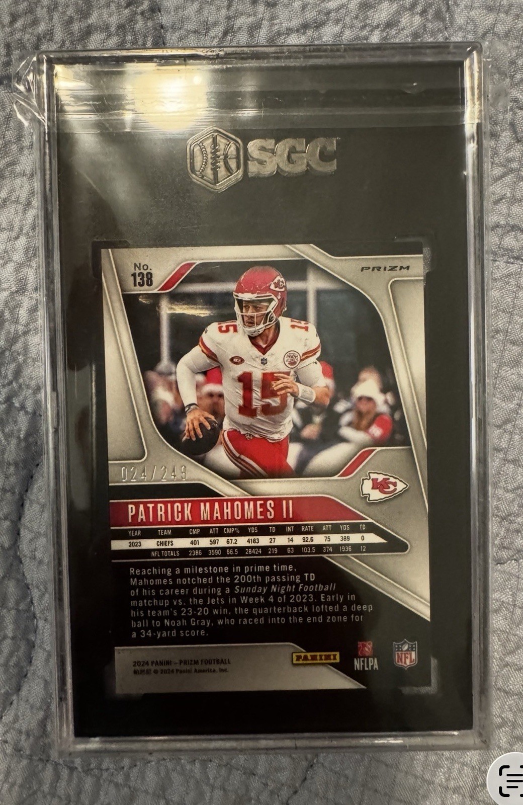2024 Panini Prizm – Patrick Mahomes II #138 Orange Prizm /249