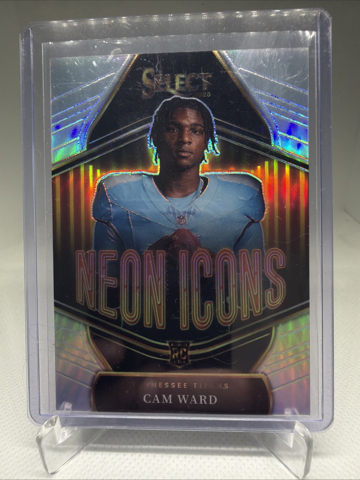 2025 Panini Select – Neon Icons Cam Ward #25 Silver Prizm (RC)