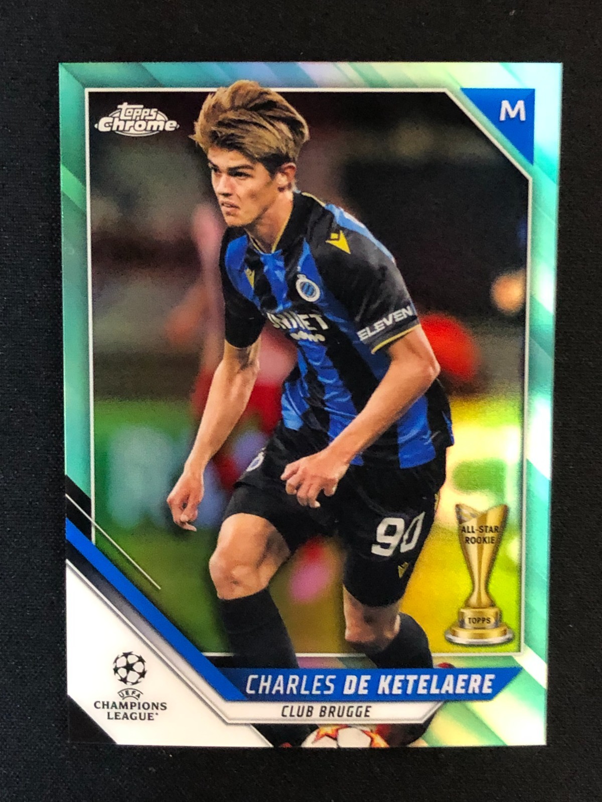 CHARLES DE KATELAERE #/199 Aqua Refractor 2021-22 Topps Chrome Champions League