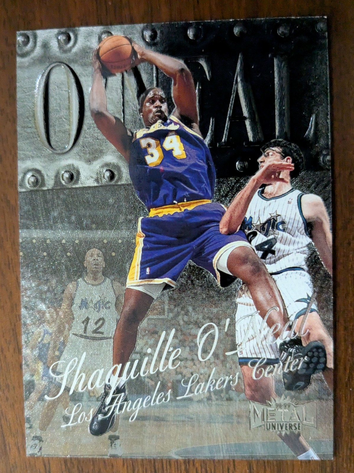 SHAQUILLE O’NEAL, 1998-99 METAL UNIVERSE #25, LAKERS