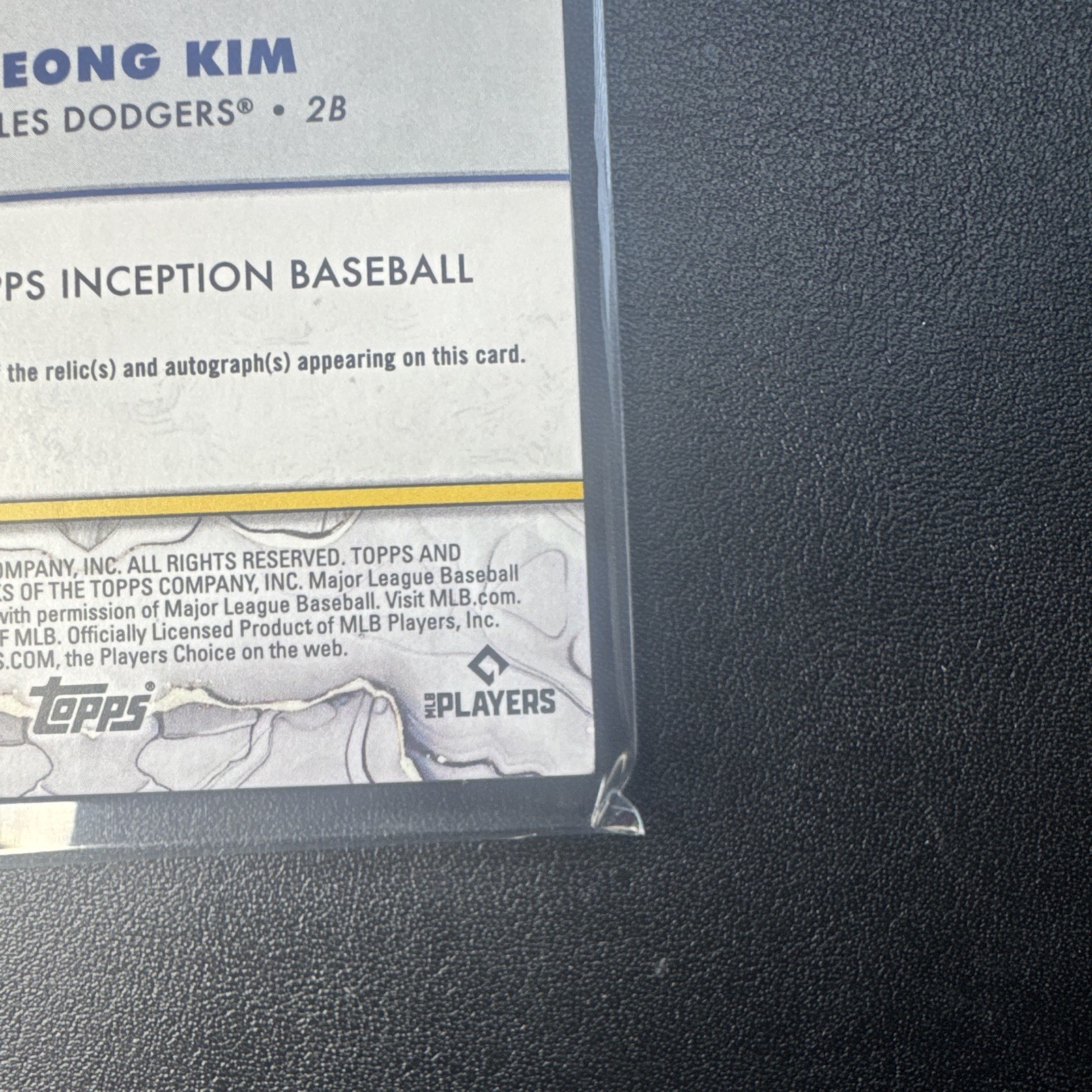 Topps 2025 Inception Hyeseong Kim RC Auto Game Sock Relic #IAGR-HK 14/25