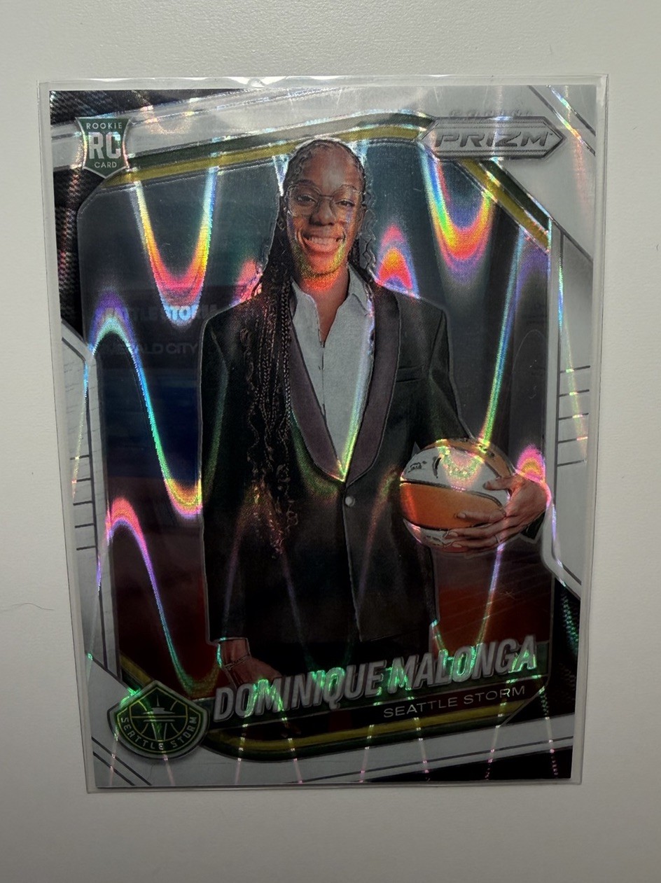 2025 Panini Prizm WNBA Rookie Variation Dominique Malonga #144 White Seismic