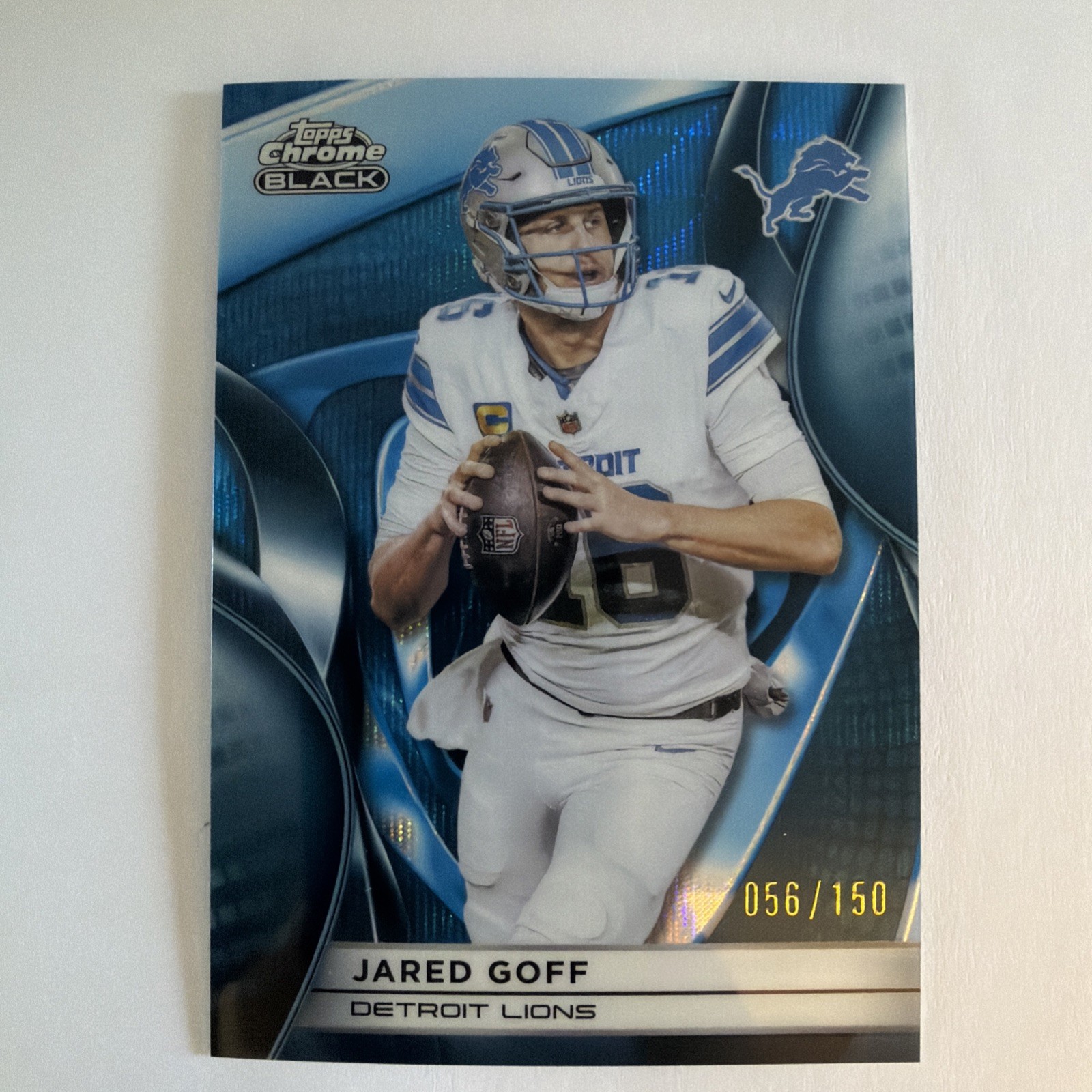 🔥 JARED GOFF BLUE WAVE PRIZM *COLOR MATCH* 2025 Topps Chrome Black! /150