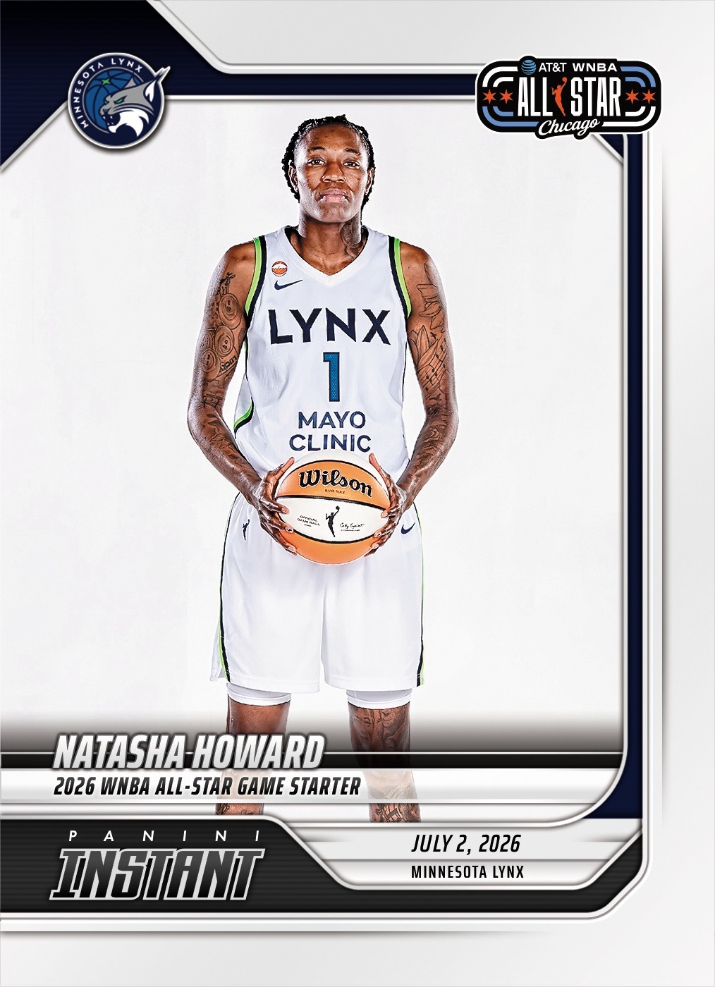 2026 Panini Instant WNBA #209 Natasha Howard Minnesota Lynx PRESALE