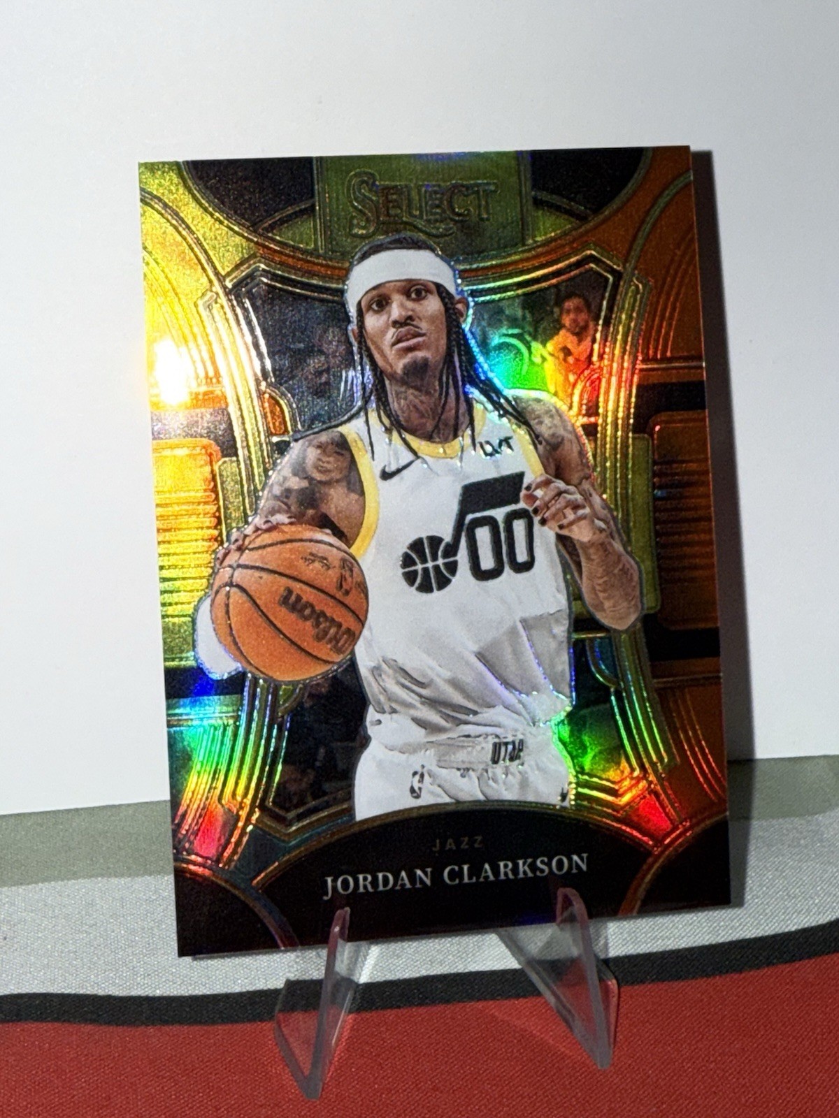 2023-24 Panini Select – Mezzanine Level Jordan Clarkson #368 Tie-Dye Prizm 13/25