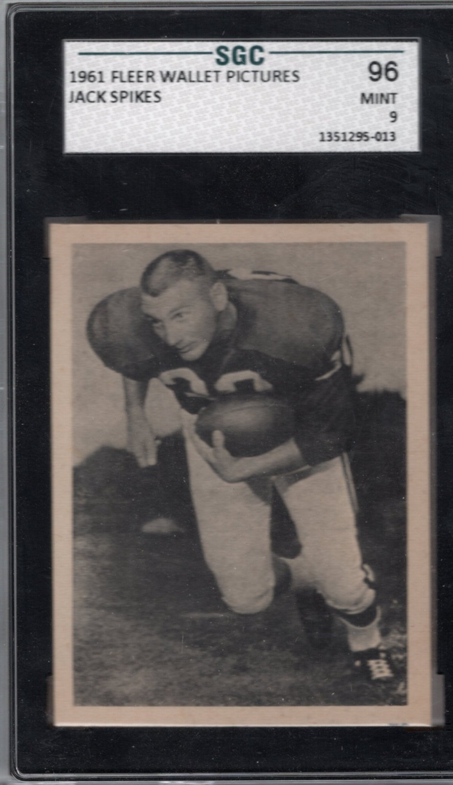 1961 Fleer Wallet Pictures Jack Spikes (POP 1 NONE GRADED HIGHER) *