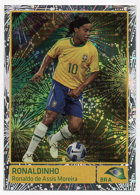 #343 Ronaldinho Panini Copa America Argentina 2011 Foil Sticker