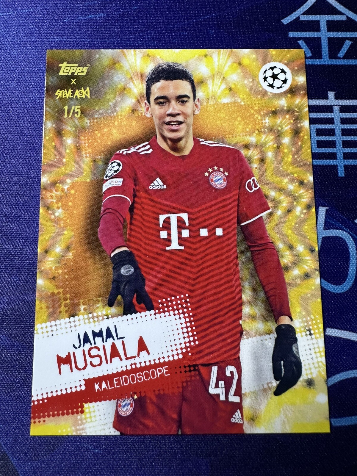JAMAL MUSIALA 1 /5 TOPPS STEVE AOKI FOOTBALL FESTIVAL 2022 BAYERN MUNICH Gold