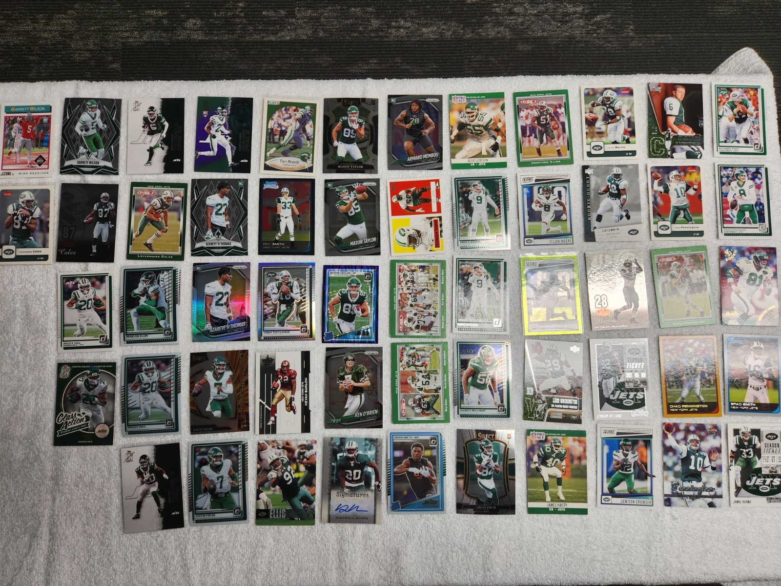 Various New York Jets football cards