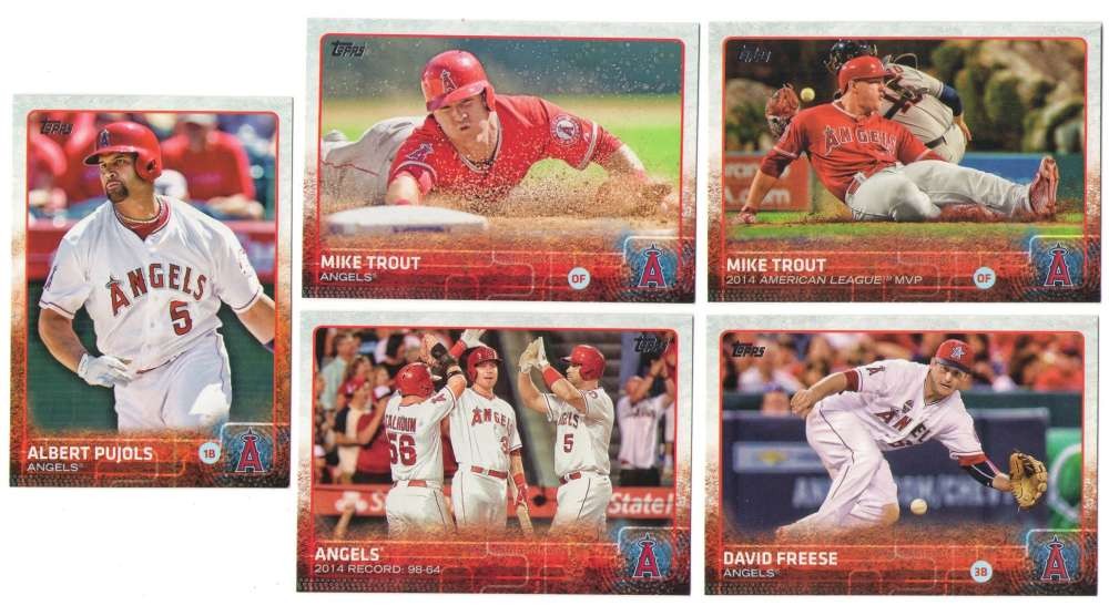 2015 TOPPS – LOS ANGELES ANGELS Team Set w/ Mike Trout