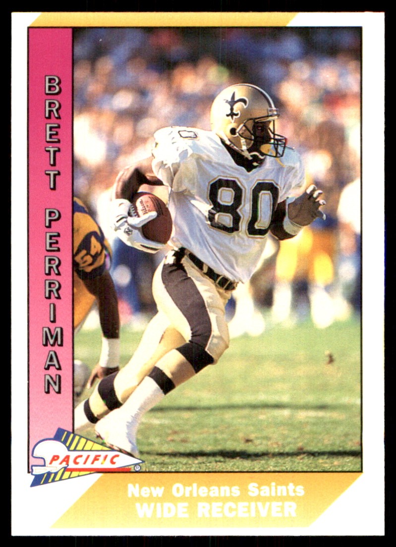Brett Perriman 1991 Pacific #335 Saints NFL READ FREE SHIPPING AutographDen