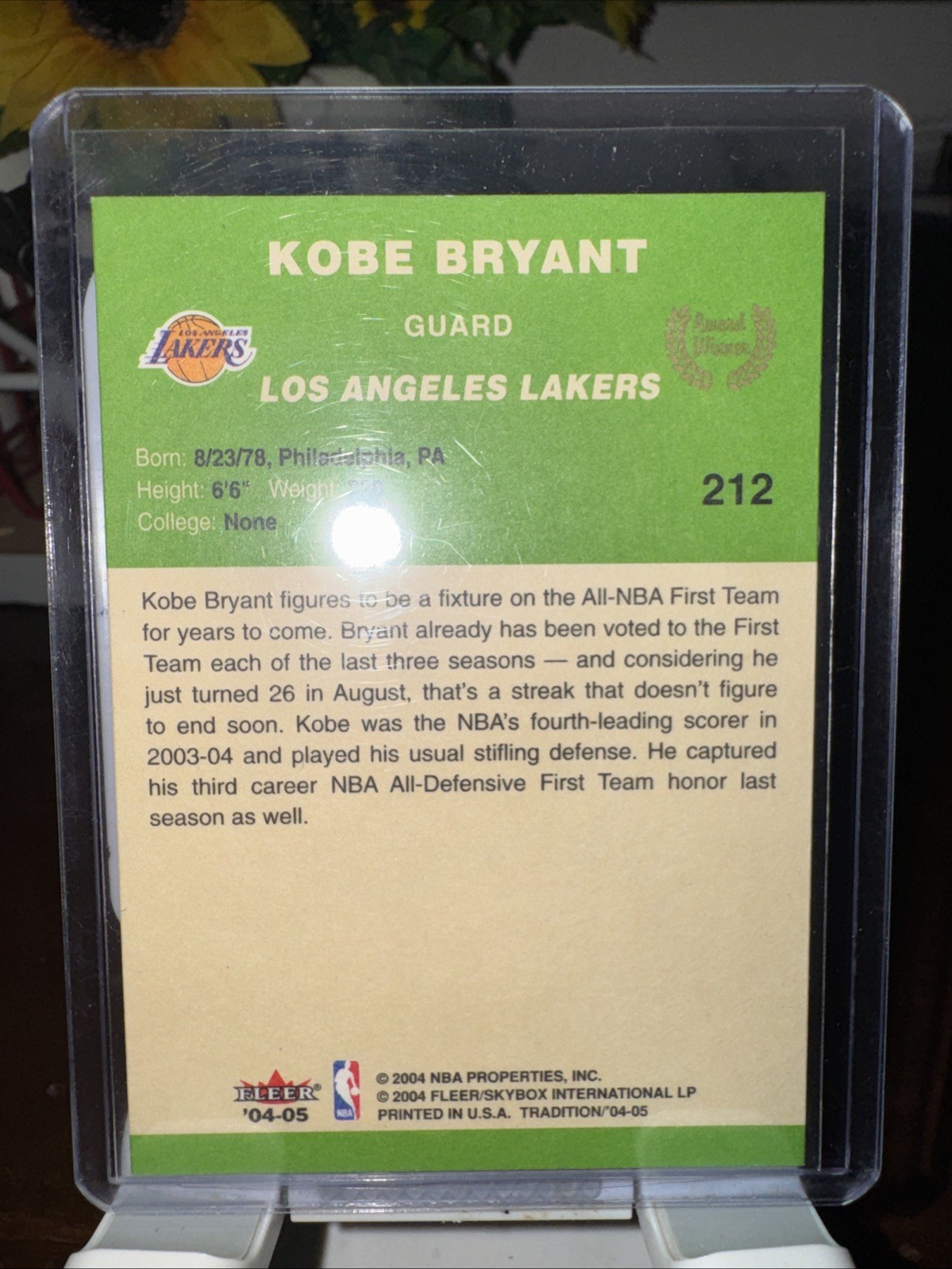 2004-05 Fleer Tradition – Award Winner Kobe Bryant #212 Green