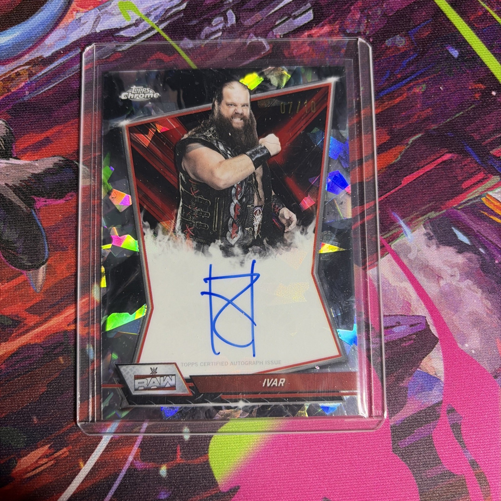 2026 Topps Chrome Wwe Ivar Auto Black Refractor 07/10