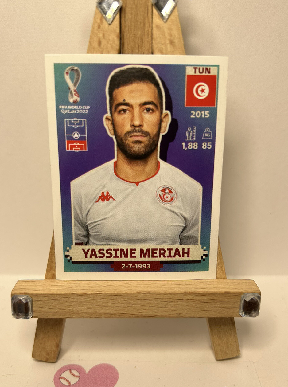 YASSINE MERIAH 2022 Panini World Cup Qatar Stickers Tunisia #TUN10