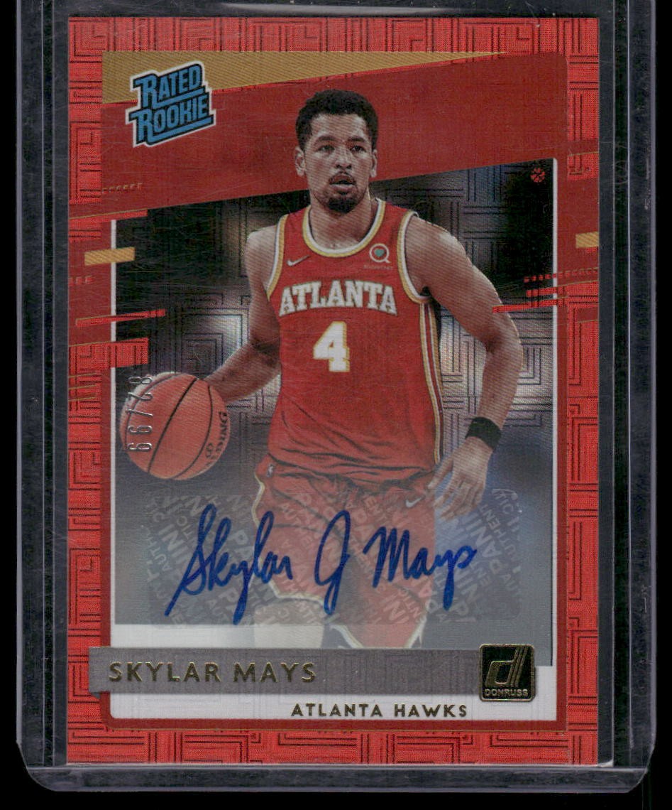 2020-21 Donruss #248 Skylar Mays Rated Rookies Signatures Holo Red Laser #/49