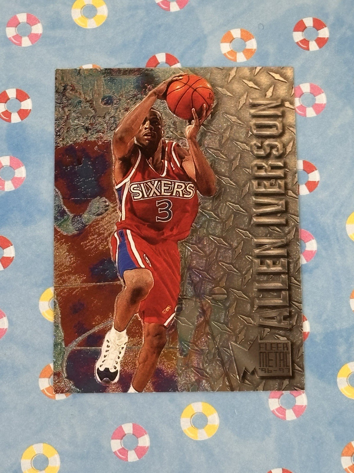 1996-97 Fleer Metal Allen Iverson Rookie #201 Philadelphia 76ers RC