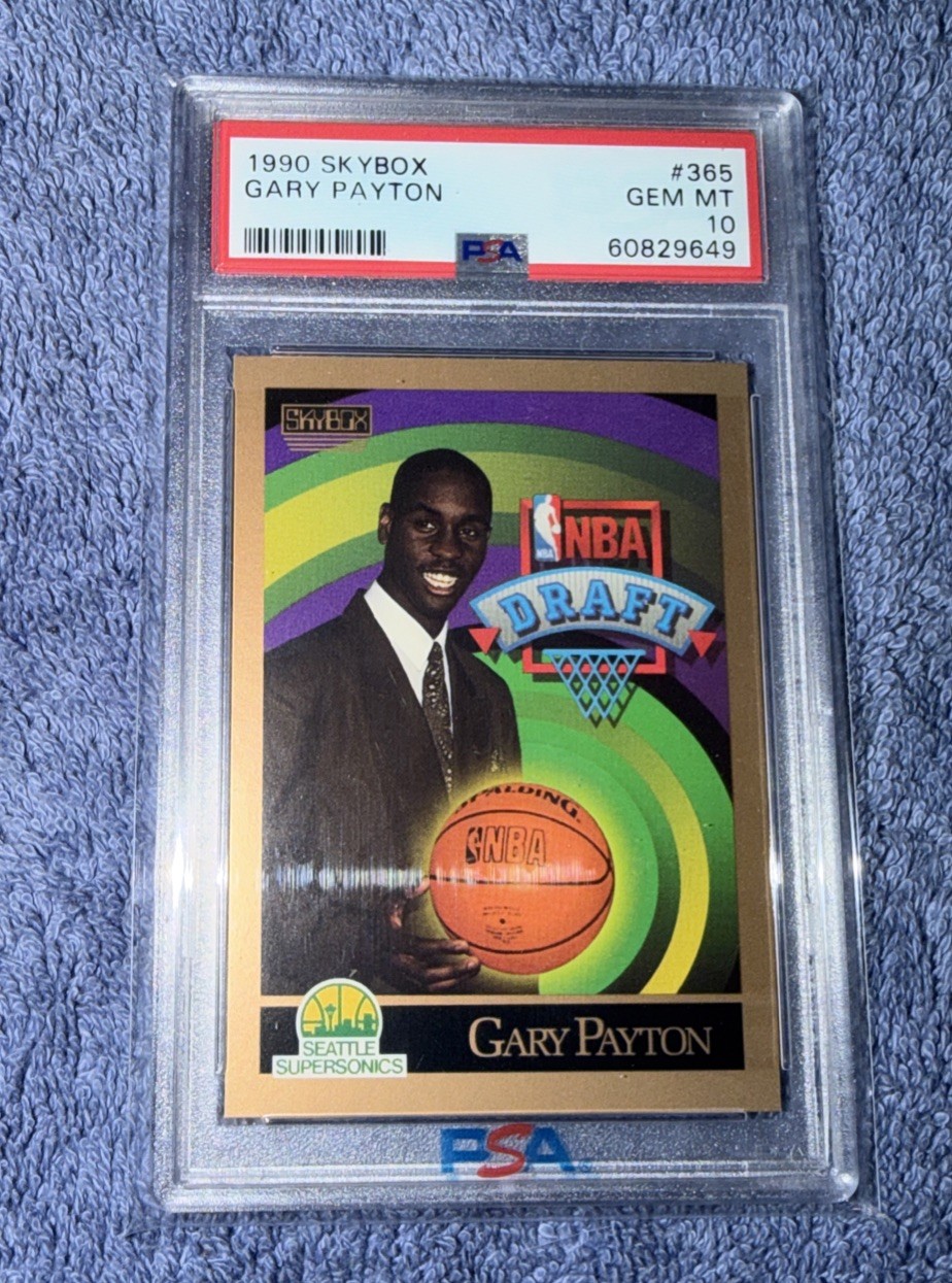 1990 SKYBOX #365 GARY PAYTON RC SUPERSONICS HOF PSA 10