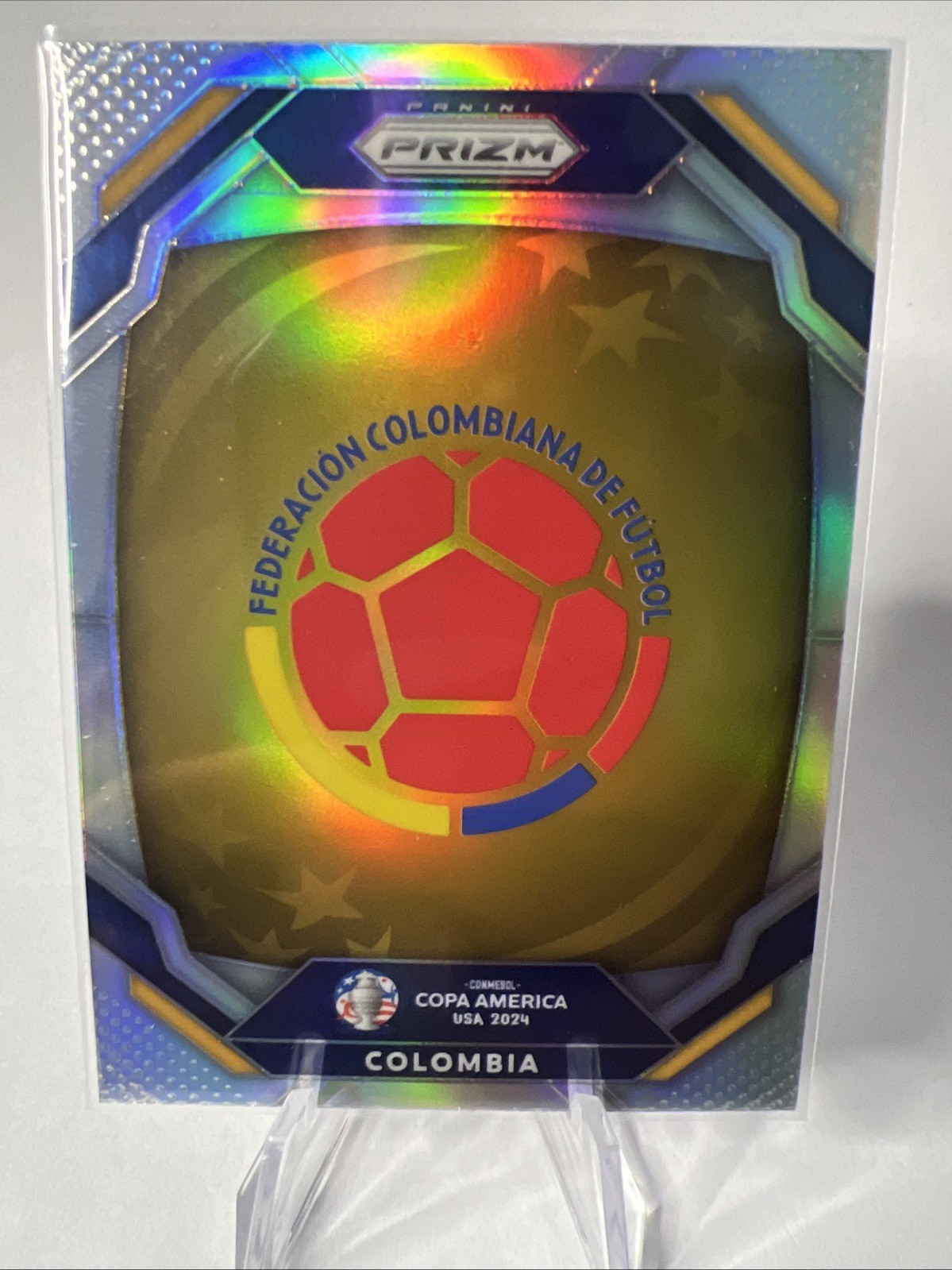2024 Panini Prizm CONMEBOL Copa America – Team Badges Colombia #5 Silver Prizm