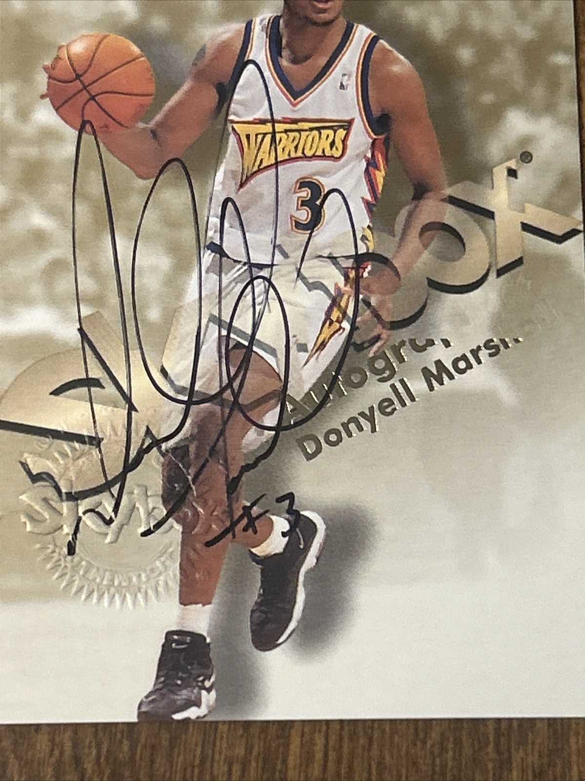 1998-99 NBA Skybox Premium Autographics Donyell Marshall Warriors ERROR CARD EX