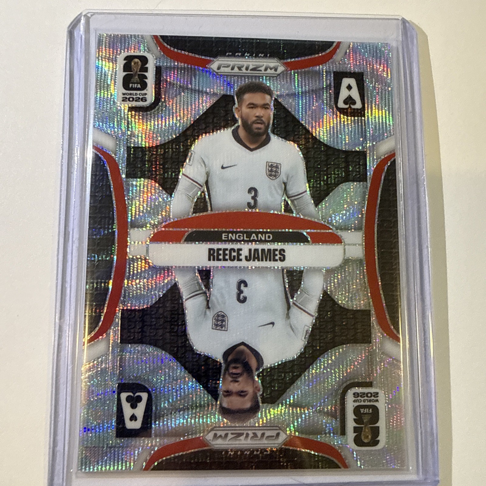 2026 Panini Prizm FIFA World Cup England Reece James Aces Silver Wave #4