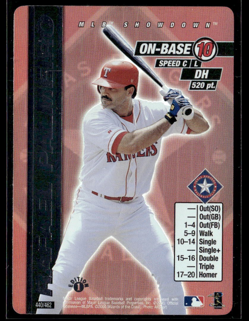 2000 MLB Showdown RAFAEL PALMEIRO #440 1st Edition Holo Foil
