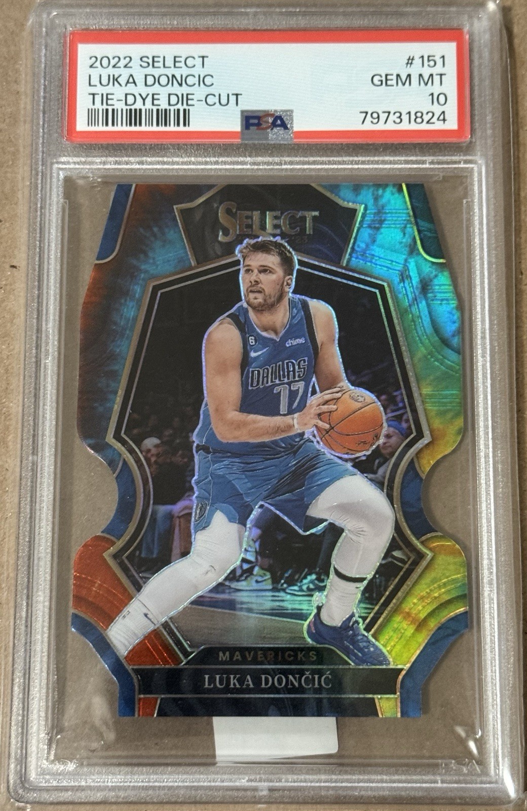 2022 Select Luka Doncic Tie-Dye Die-Cut /25 PSA 10 GEM MINT #151 SSP